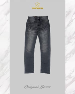 Jeans Pant - 1 Pcs Dark Ash Wash Denim  Pant- 253065