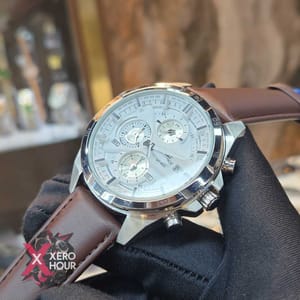 Edifice Master Grade || Japan Movement | BRown Belt | White Dial_img_3