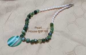 Pearl & Stone combination Exclusive Necklace._img_0
