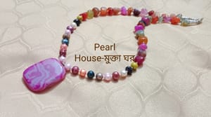 Pearl & Stone combination Exclusive Necklace._img_1