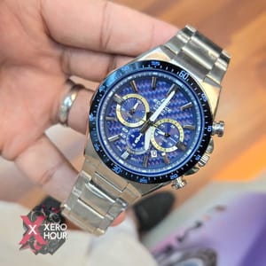 Edifice Master Grade || Japan Movement | Chain Style | Carbon Edition Full Blue_img_0