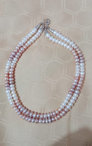 Button shape Pearl Necklace_img_1