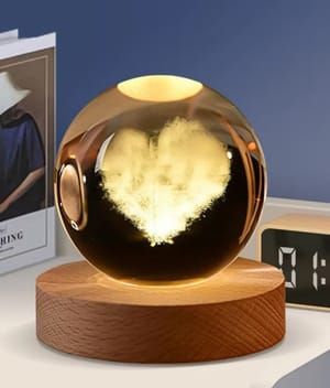 Cloud Love Shape 3D Crystal Ball 1 Color/ 7 Color