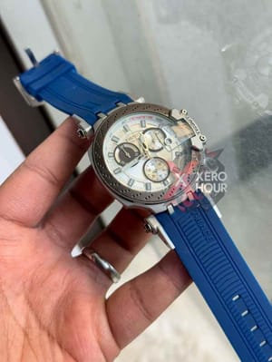 Tissot Silicon Chronograph | Sport Pattern |  Blue White | white Dial_img_0