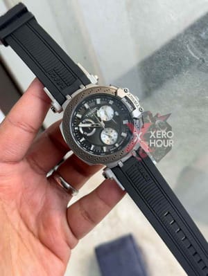 Tissot Silicon Chronograph | Sport Pattern || Black silver | Black dial_img_0