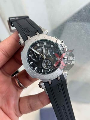 Tissot Silicon Chronograph | Sport Pattern | Black Silver | Black Dial_img_0