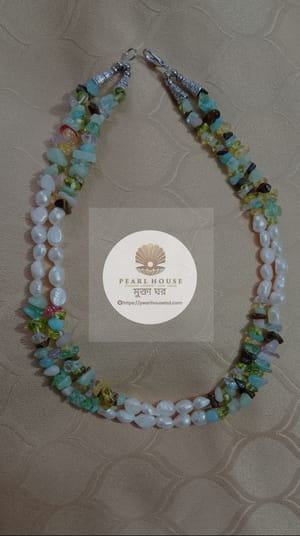 Pearl & Sea Coral Combination Neckpiece_img_0