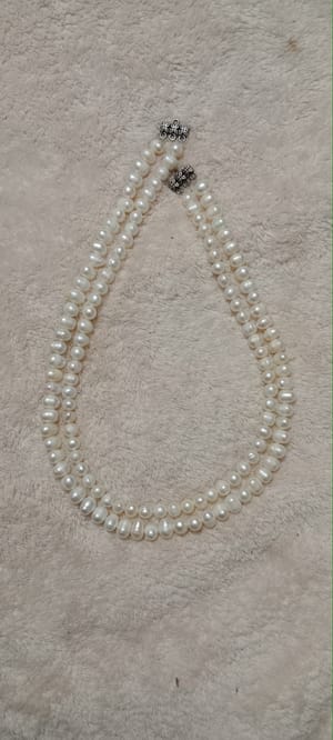 Exclusive 2 Layer White pearl Necklace_img_0