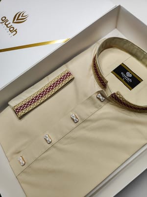 Ivory Grace Embroidered Panjabi_img_1