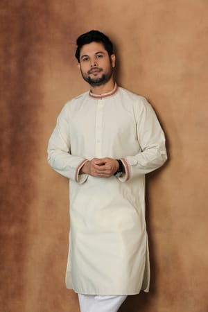 Ivory Grace Embroidered Panjabi_img_2