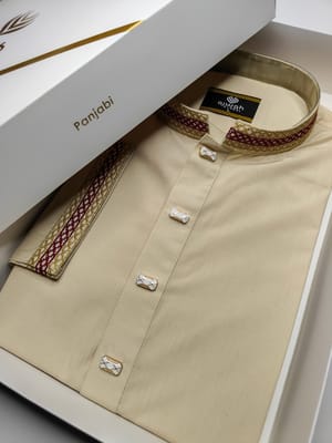 Ivory Grace Embroidered Panjabi_img_3