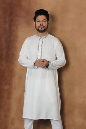 White Elegance Embroidered panjabi_img_0