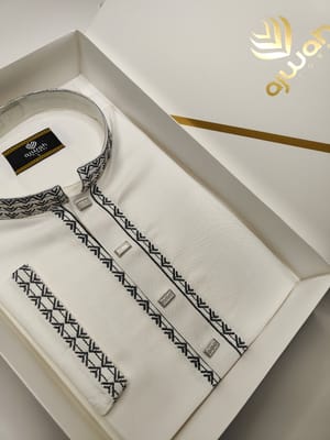 White Elegance Embroidered panjabi_img_1