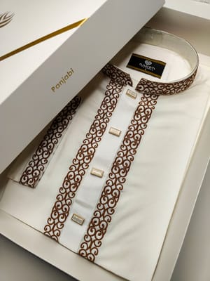 Regal White Embroidered Panjabi_img_3