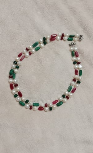 Exclusive Pearl & Stone combination neckpiece_img_0