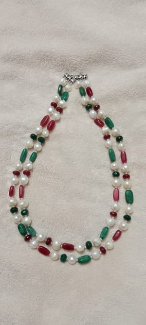 Exclusive Pearl & Stone combination neckpiece_img_1
