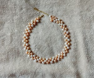 Women‘s natural Freshwater Pearl Clavicle Necklace_img_0
