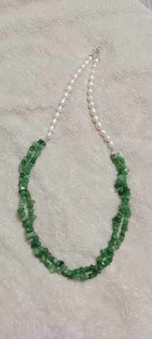 Exclusive Pearl & Coral stone combination neckpiece_img_0