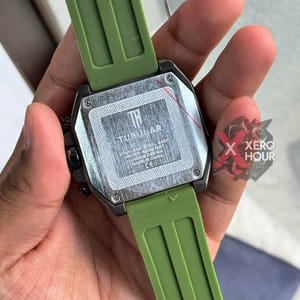 Tubular Sport SILICON | Green Belt Matte SS Black Body | Chronograph_img_4