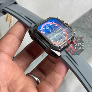 Tubular Sport SILICON | Grey Belt Matte SS Black Body | Chronograph_img_2