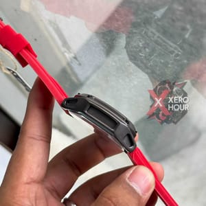 Tubular Sport SILICON | Red Belt Matte SS Black Body | Chronograph_img_4