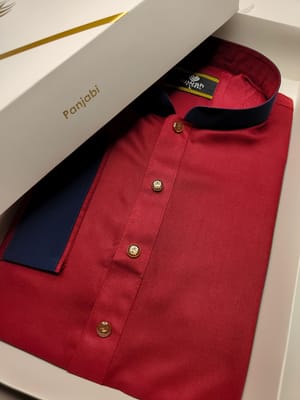 Regal Crimson Panjabi - Premium Style for Every Occasion_img_1