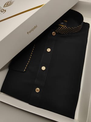 Classic Black Contrast panjabi_img_1