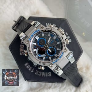G-Shock || AA Grade || Future design | Black belt full silver body_img_0