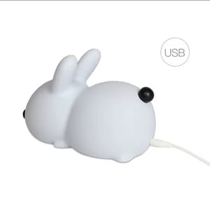 Rabbit LED Night Light Silicone Animal Cartoon Dimmable Lamp USB Rechargeable_img_5