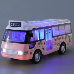 School Bus Sound Light Tour Bus Model Boy Toy Diecasts Toy Vehicles Kids Gift Simulation Bus Model_img_0