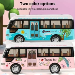 School Bus Sound Light Tour Bus Model Boy Toy Diecasts Toy Vehicles Kids Gift Simulation Bus Model_img_3