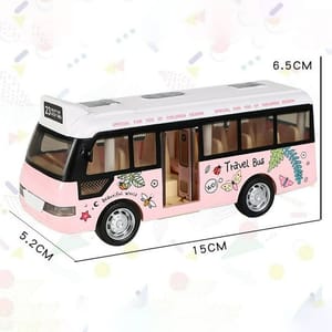 School Bus Sound Light Tour Bus Model Boy Toy Diecasts Toy Vehicles Kids Gift Simulation Bus Model_img_4
