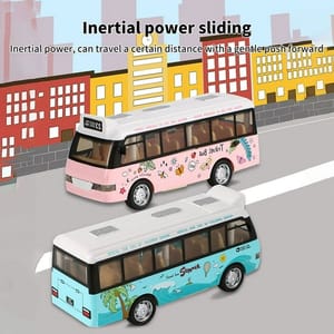 School Bus Sound Light Tour Bus Model Boy Toy Diecasts Toy Vehicles Kids Gift Simulation Bus Model_img_9