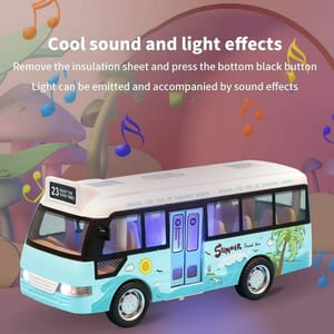 School Bus Sound Light Tour Bus Model Boy Toy Diecasts Toy Vehicles Kids Gift Simulation Bus Model_img_11