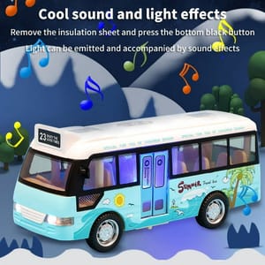 School Bus Sound Light Tour Bus Model Boy Toy Diecasts Toy Vehicles Kids Gift Simulation Bus Model_img_12