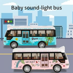 School Bus Sound Light Tour Bus Model Boy Toy Diecasts Toy Vehicles Kids Gift Simulation Bus Model_img_13