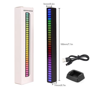 32 LED RGB Car Sound Control Light Voice Activated Pickup Music Rhythm Light Bar_img_1