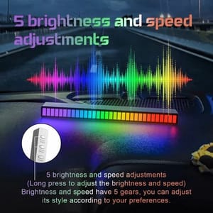 32 LED RGB Car Sound Control Light Voice Activated Pickup Music Rhythm Light Bar_img_2