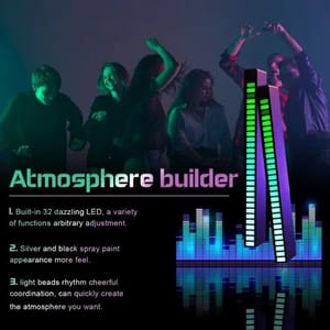 32 LED RGB Car Sound Control Light Voice Activated Pickup Music Rhythm Light Bar_img_4