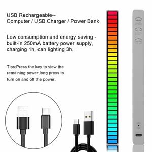 32 LED RGB Car Sound Control Light Voice Activated Pickup Music Rhythm Light Bar_img_6
