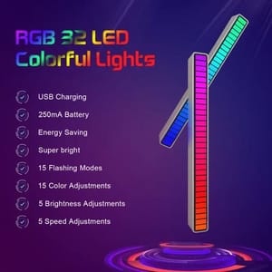 32 LED RGB Car Sound Control Light Voice Activated Pickup Music Rhythm Light Bar_img_11