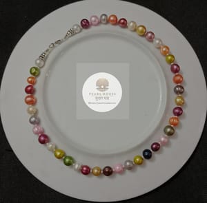 Multi colour One layer Pearl Necklace_img_0
