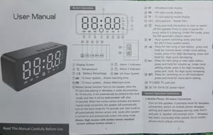 G50 Wireless Bluetooth Speaker With FM Mini Card Mirroralert Clock_img_1