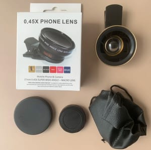 Universal Clip Camera Lenses High Resolution No Distortion 0.45x Wide Angle Mobile Phone Macro Lens_img_0