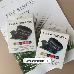 Universal Clip Camera Lenses High Resolution No Distortion 0.45x Wide Angle Mobile Phone Macro Lens_img_1