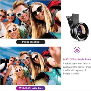 Universal Clip Camera Lenses High Resolution No Distortion 0.45x Wide Angle Mobile Phone Macro Lens_img_7