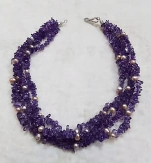 Coral stone & Pearl Combination neckpiece_img_0