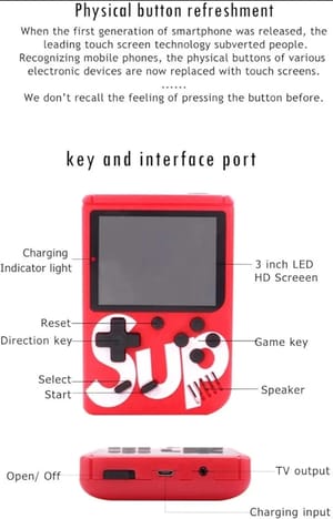 Retro Portable 3" LCD Large Screen Mini Handheld Video Game 1 Player Console (Black)_img_5