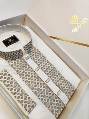 Royal White Heritage Embroidery Panjabi_img_1