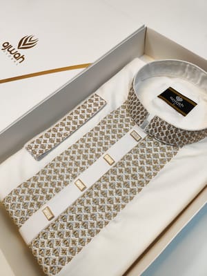 Royal White Heritage Embroidery Panjabi_img_2